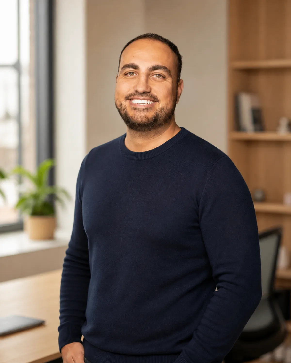 Ares Hamid in zijn werkomgeving